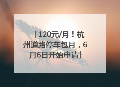 120元/月！杭州道路停车包月，6月6日开始申请