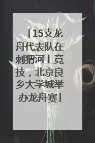 15支龙舟代表队在刺猬河上竞技，北京良乡大学城举办龙舟赛