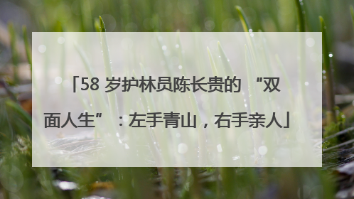 58 岁护林员陈长贵的 “双面人生”：左手青山，右手亲人