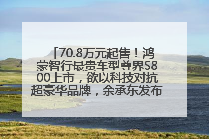 70.8万元起售！鸿蒙智行最贵车型尊界S800上市，欲以科技对抗超豪华品牌，余承东发布会未提及迈巴赫