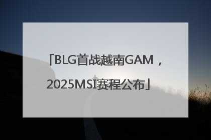 BLG首战越南GAM，2025MSI赛程公布