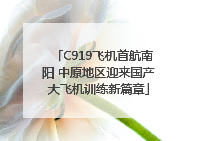 C919飞机首航南阳 中原地区迎来国产大飞机训练新篇章